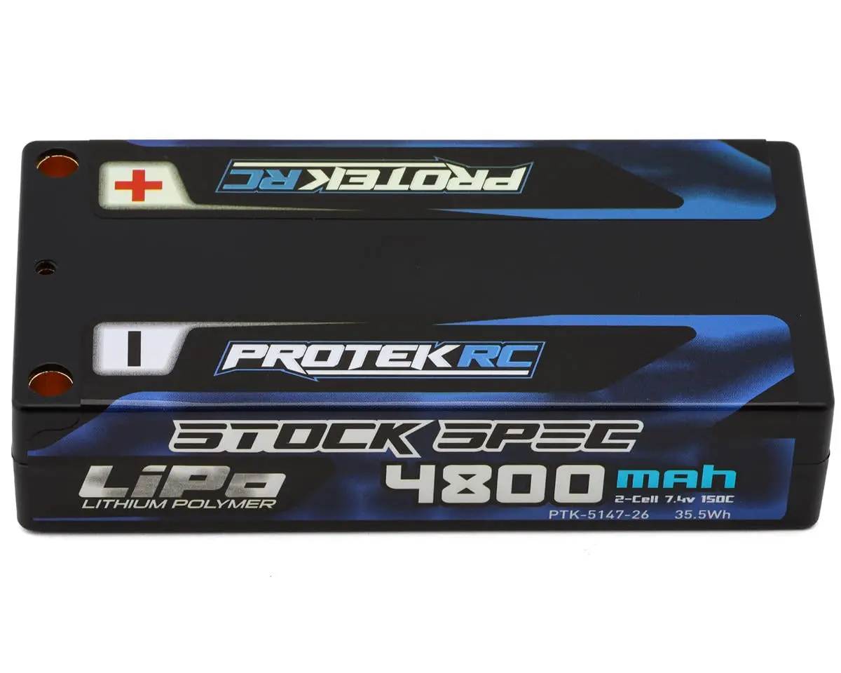Stock Spec Low Ir Si-G 7.4V 2S Shorty Lipo Battery, 4800Mah 150C 1