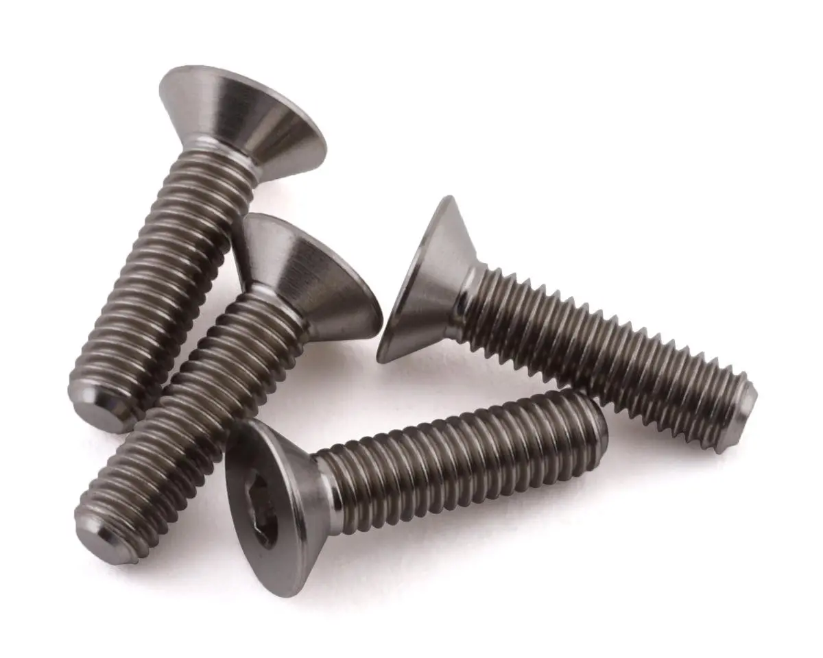 Grade 5 Titanium Flat Head Screw, 3X12mm (4) 1