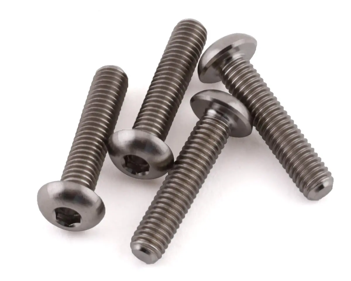 Grade 5 Titanium Button Head Screw, 3X14mm (4) 1