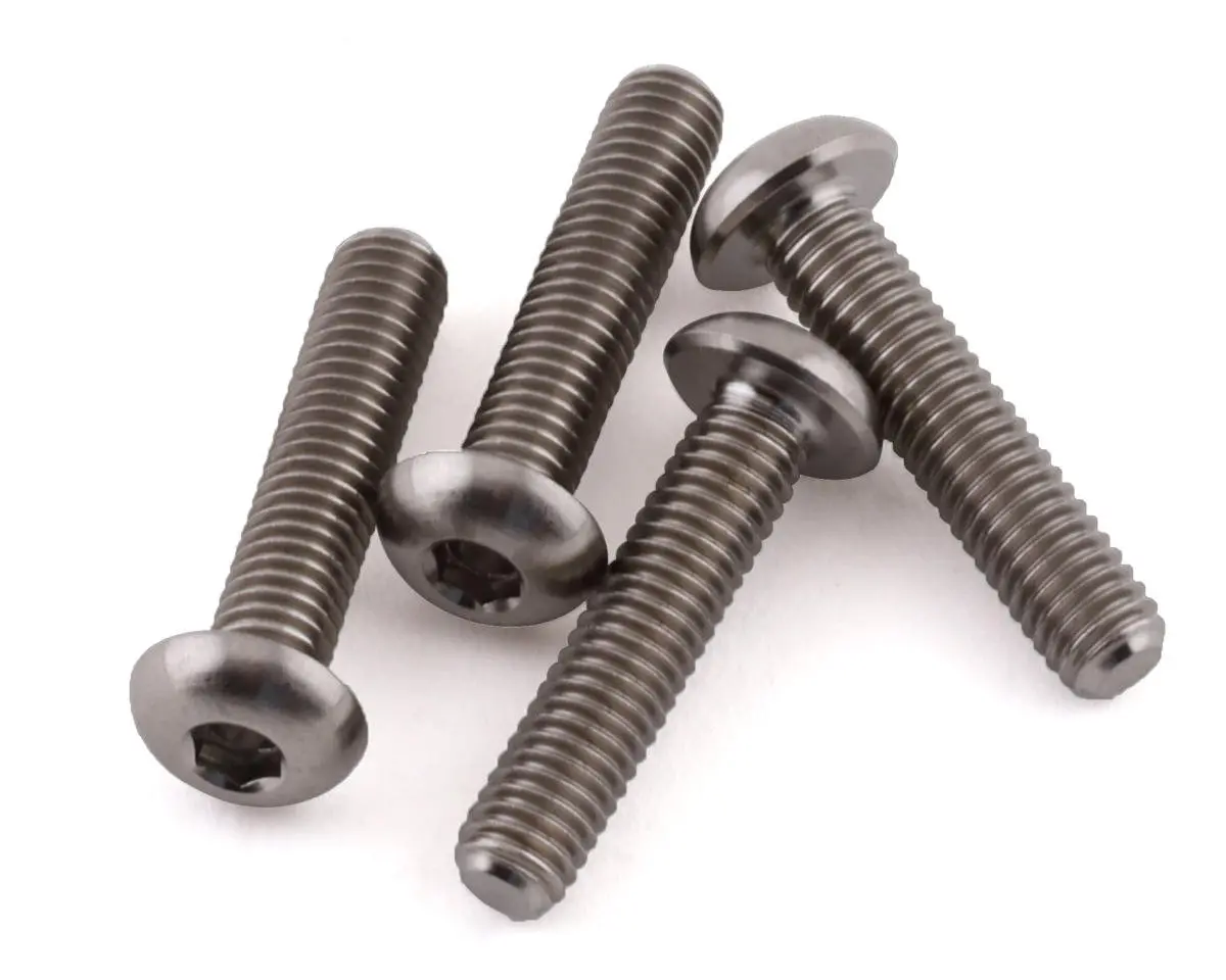 Grade 5 Titanium Button Head Screw, 3X16mm (4) 1
