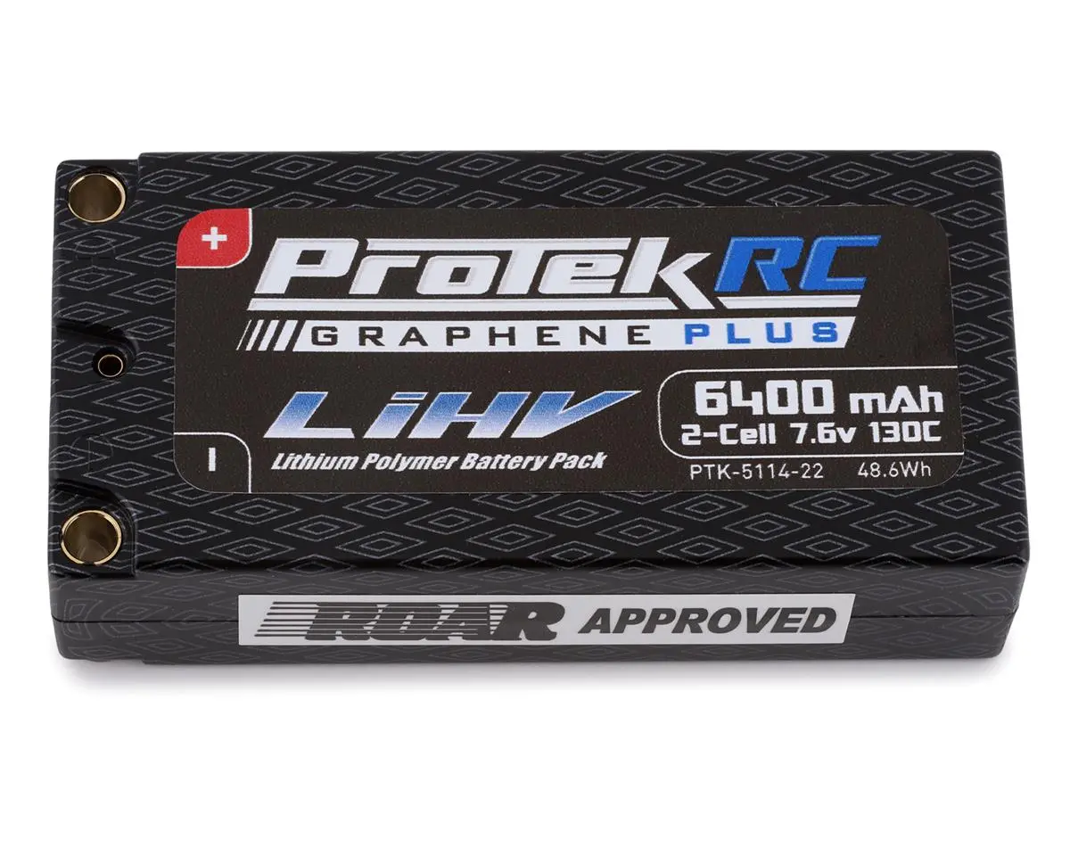 Protek Rc 2S 7.6V Lipo Battery, 130C 6400Mah 1
