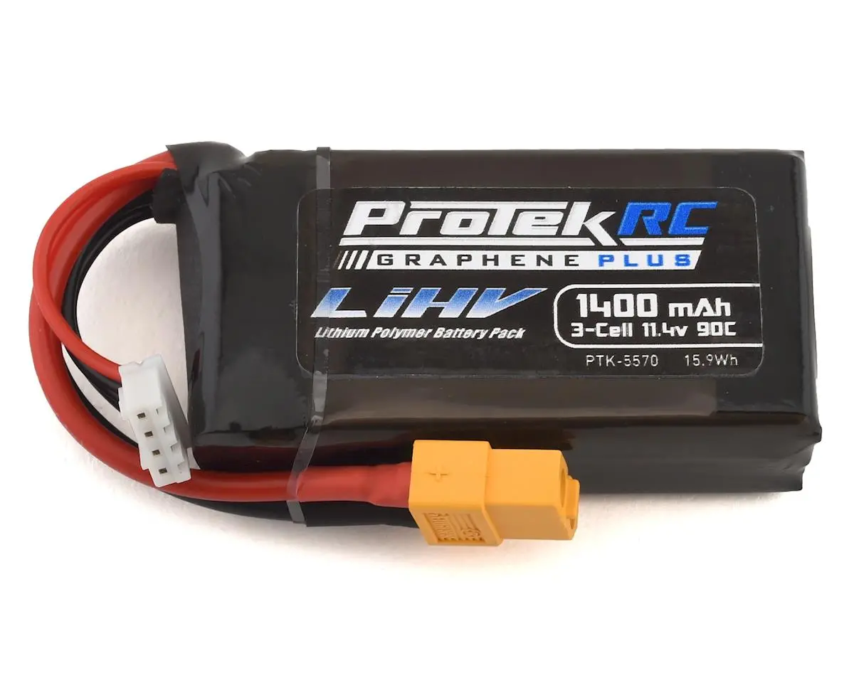 3S 11.4V Si-Graphene + Hv Lipo Battery, 90C 1400Mah 1