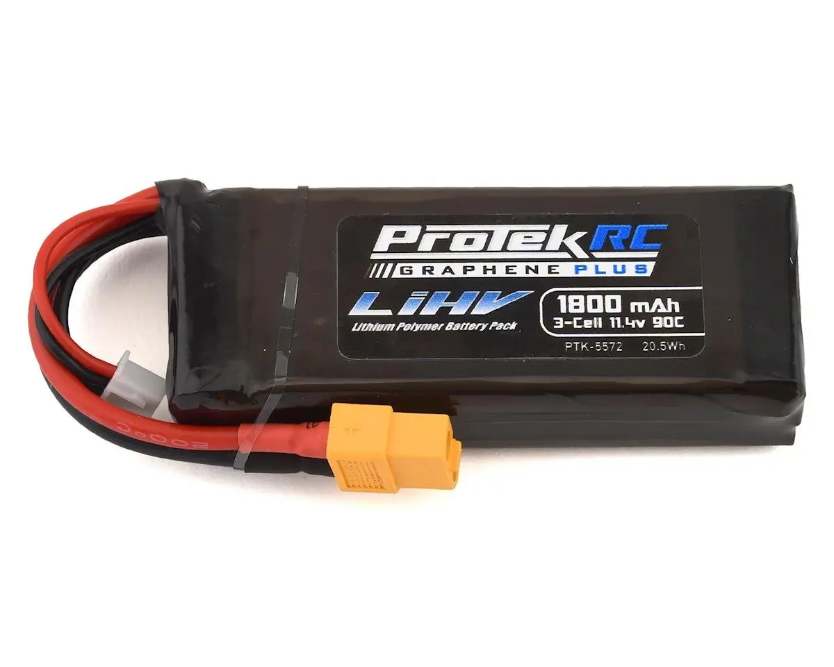 3S 11.4V Si-Graphene + Hv Lipo Battery, 90C 1800Mah 1