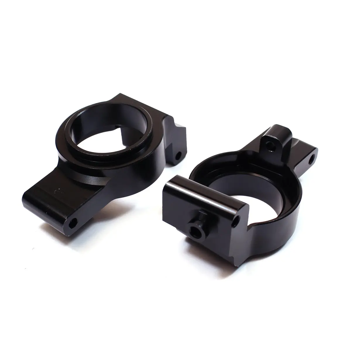 Front Aluminum Hub Carrier Set, Black, X-Maxx 1