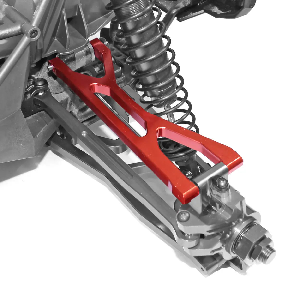 Aluminum Upper Hub Carrier Set, Red, X-Maxx 1