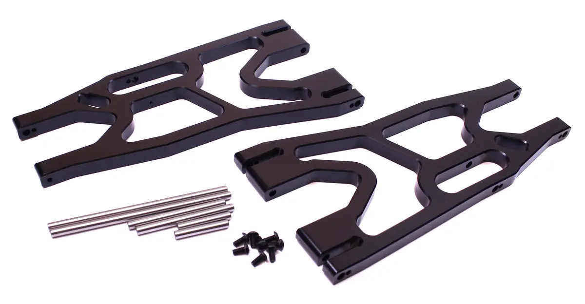 Aluminum Lower Suspension Arm Set, Black, X-Maxx 1