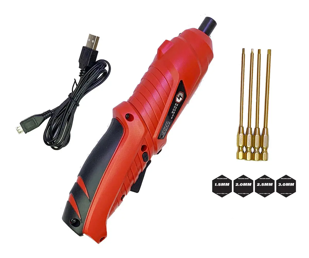 Electric Mini Screwdriver W/ 4Pc Metric Hex Bit Set 1
