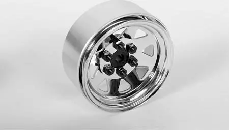 Rc4wd 6 Lug Wagon 1.9 Steel Stamped Beadlock Whl, Chrome 1