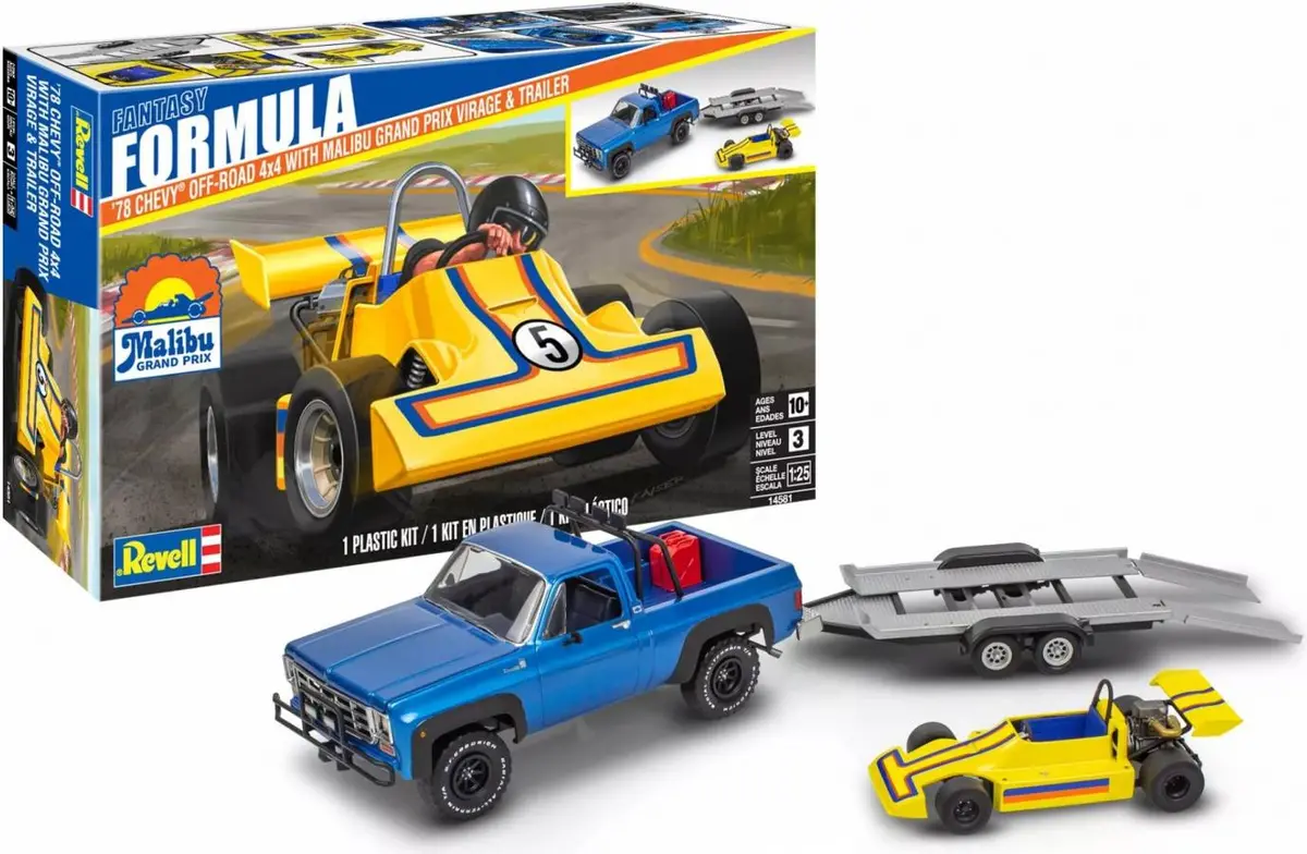 Revell 1/25 1978 Chevy Off Road 4X4 Malibu Grand Prix Virage & Trailer 1