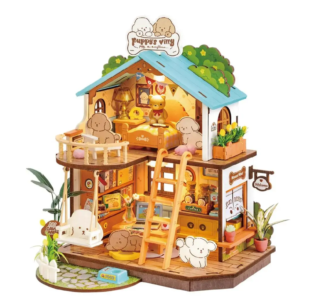 Rolife Puppy’S Cozy Villa Diy Miniature House 1