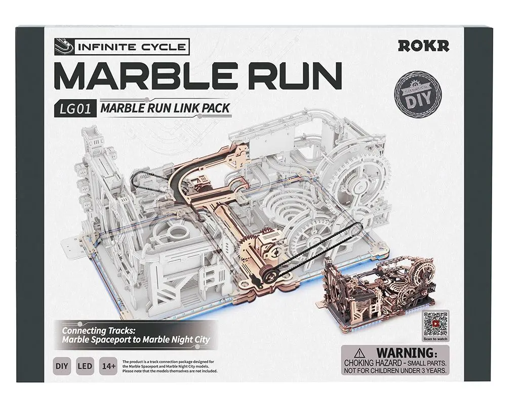 Rokr Marble Run Link - Marble Space Port To Marble Night City 1