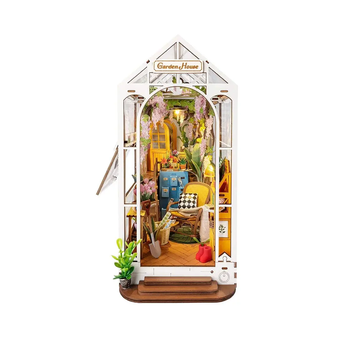 Rolife Holiday Garden House Diy Book Nook Shelf Insert 1