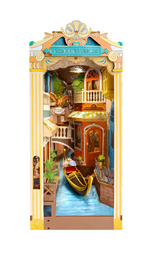 Rolife Romantic Venice Diy Book Nook Shelf Insert 1