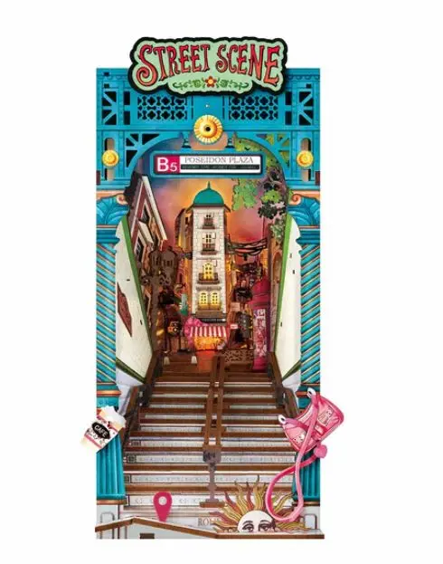 Rolife Street Scene Diy Book Nook Shelf Insert 1
