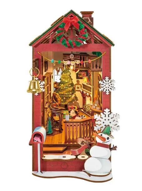 Rolife Christmas Indoor Scene Book Nook Shelf Insert 1