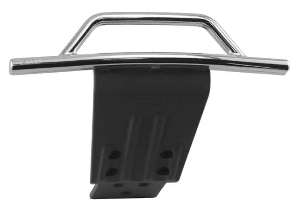 Front Bumper, Chrome & Skid Plate, Black, Slash 4X4 1