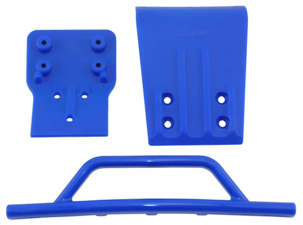 Front Bumper & Skid Plate, Blue, Slash 4X4 1