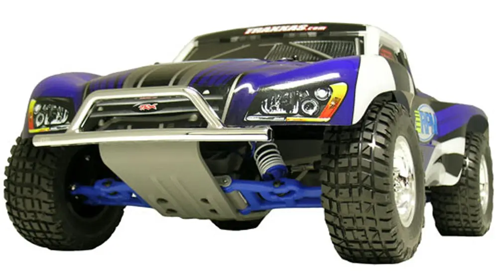 Front Bumper & Skid Plate, Gray Chrome, Slash 2Wd 1
