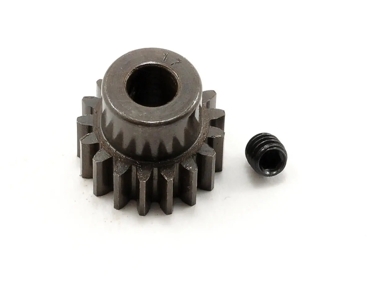 Extra Hard Steel .8 Mod Pinion Gear, 17T W/5Mm Bore 1