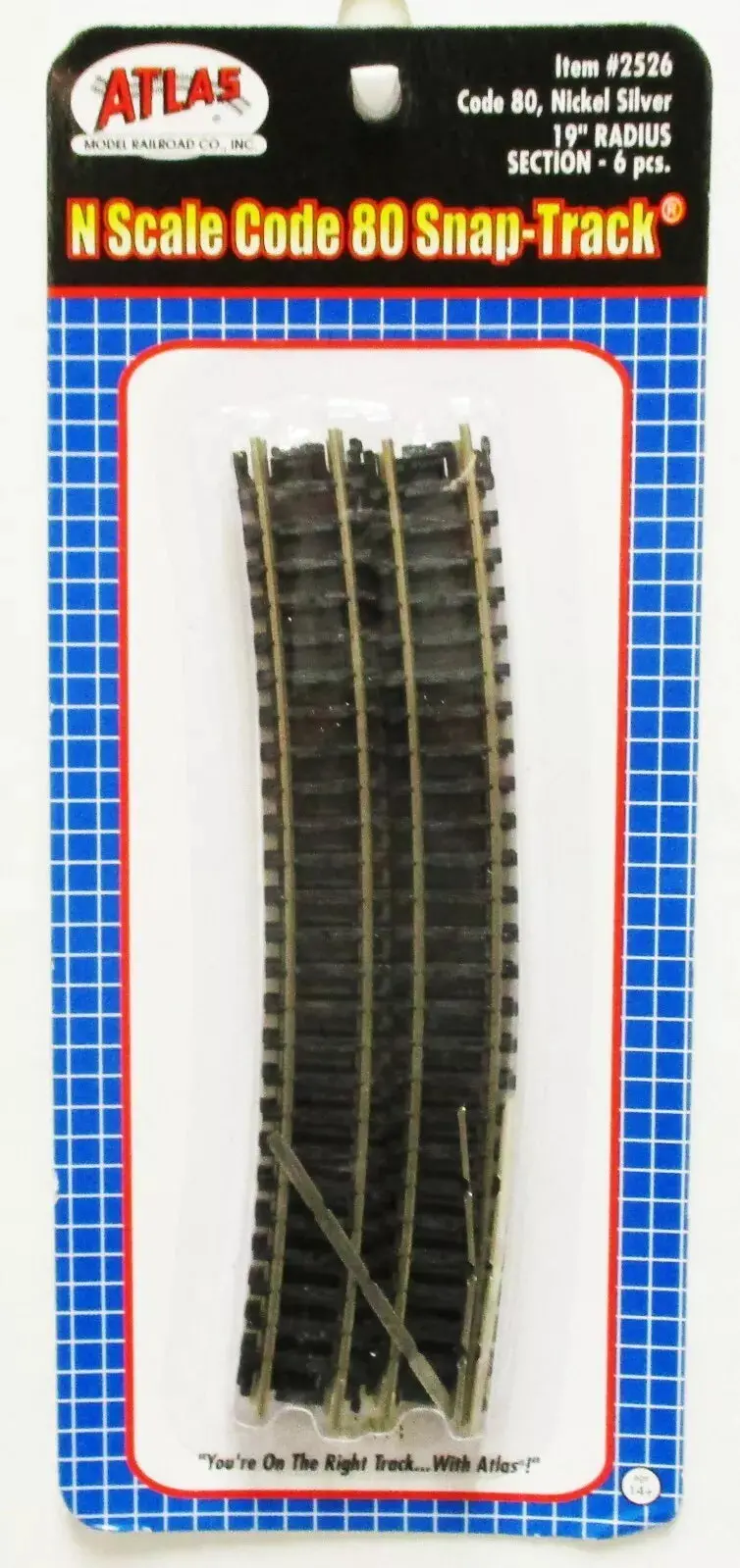 Atlas 2526 N Code 80 19" Radius Curve (6) 1