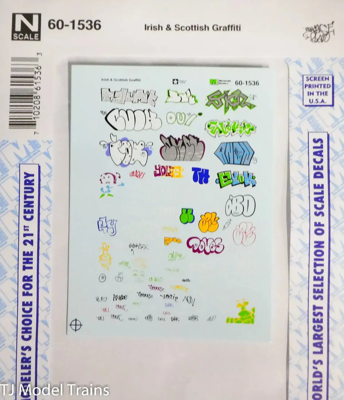 Microscale 60-1536 Irish & Scottish Graffiti (Decal Sheet) 1