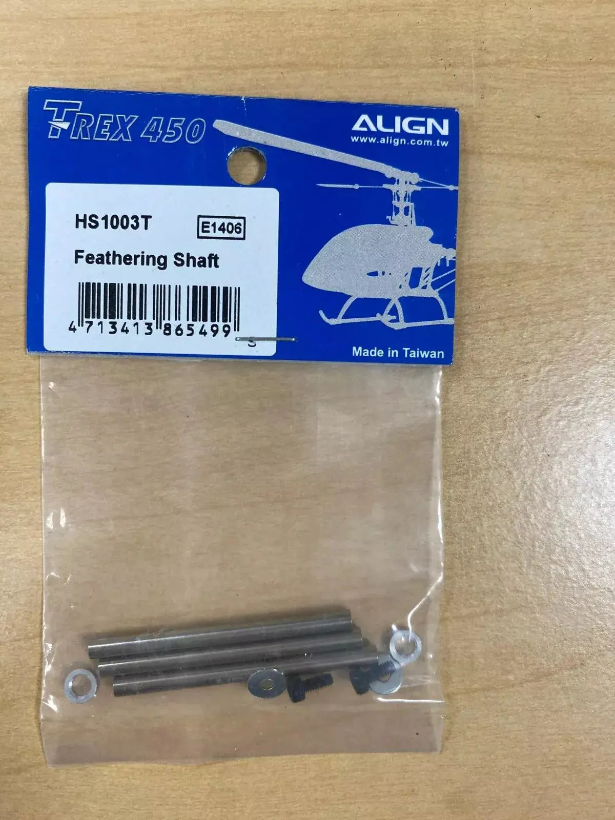 Align Hs1003t T-Rex 450 Feathering Spindle Shaft (3) 1