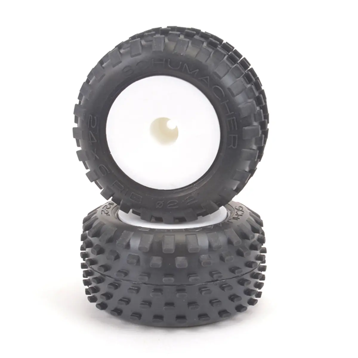 Stagger Rib Truck Tires, Yellow, Pre-Glued 1