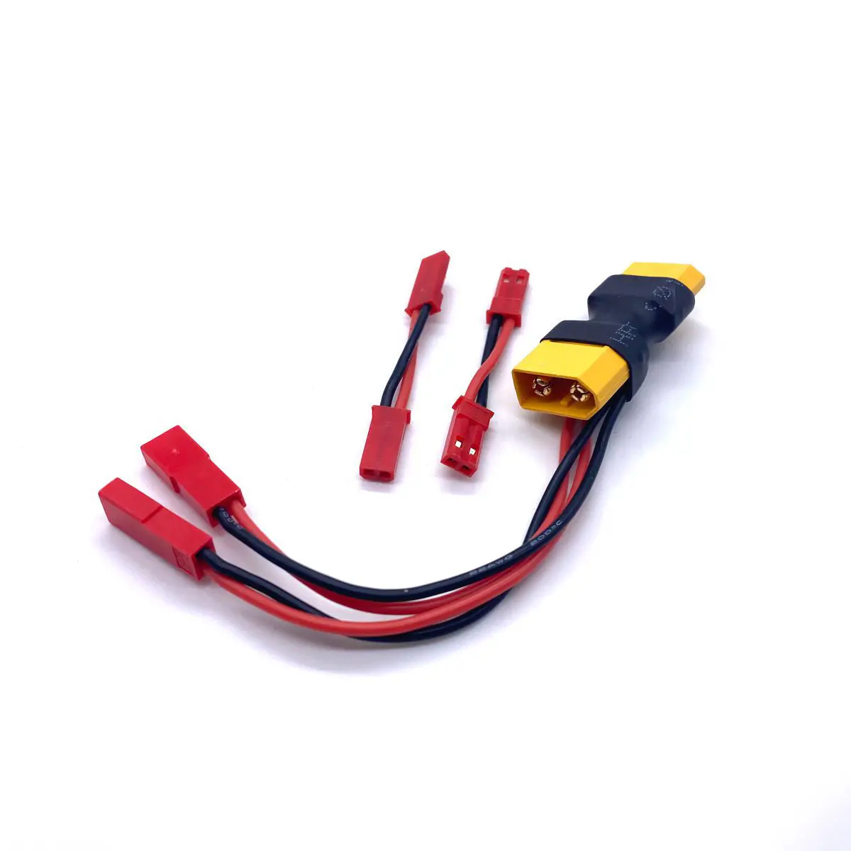 Xt60 Dual Jst Connector W/ 2 Male-Male Adapters 1