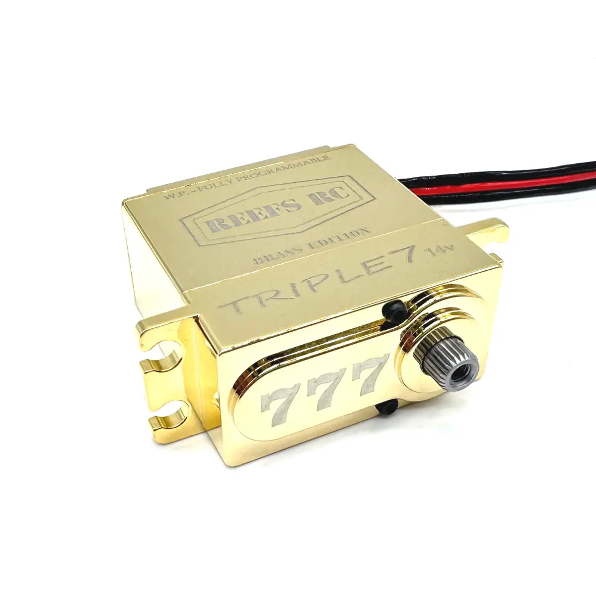 Triple 7 Brass Edition Waterproof Servo, .08Sec/777Oz 1