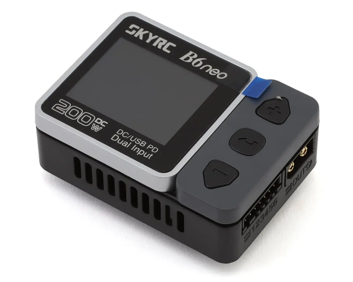 B6 Neo Dc Battery Charger, 6S/10A/200W, Gray/Black 1