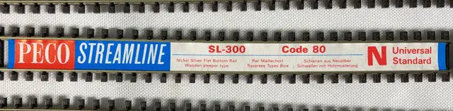 Peco Sl-300 N Code 80 Nickel Silver Flex Track (Wood Ties) - 36" 1