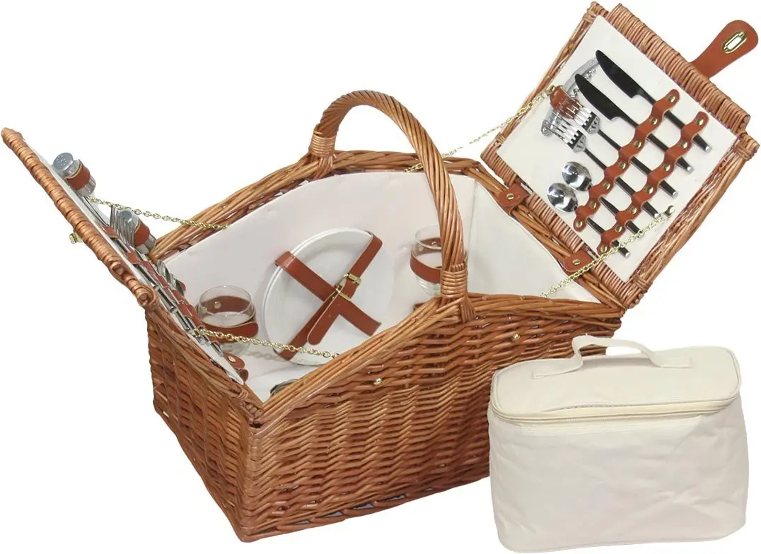 Picnic Basket - 4 Person Slope-Side Hamper 1