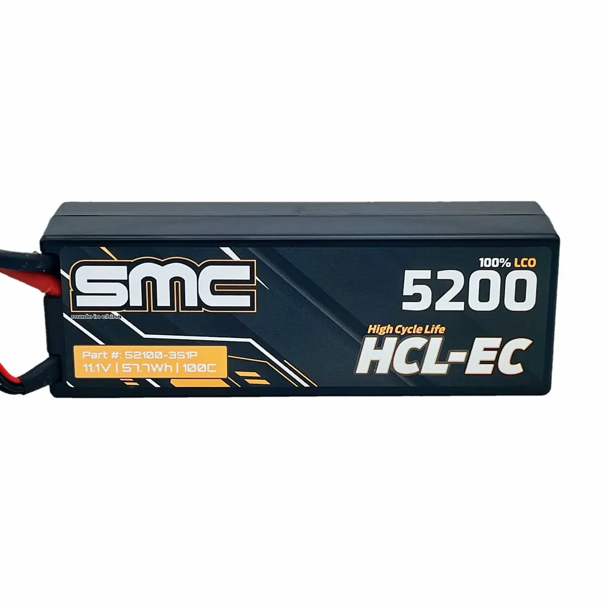Hcl-Ec 11.1V 3S Hardcase Lipo Battery, 5200Mah 100C W/ Traxxas Connector 1