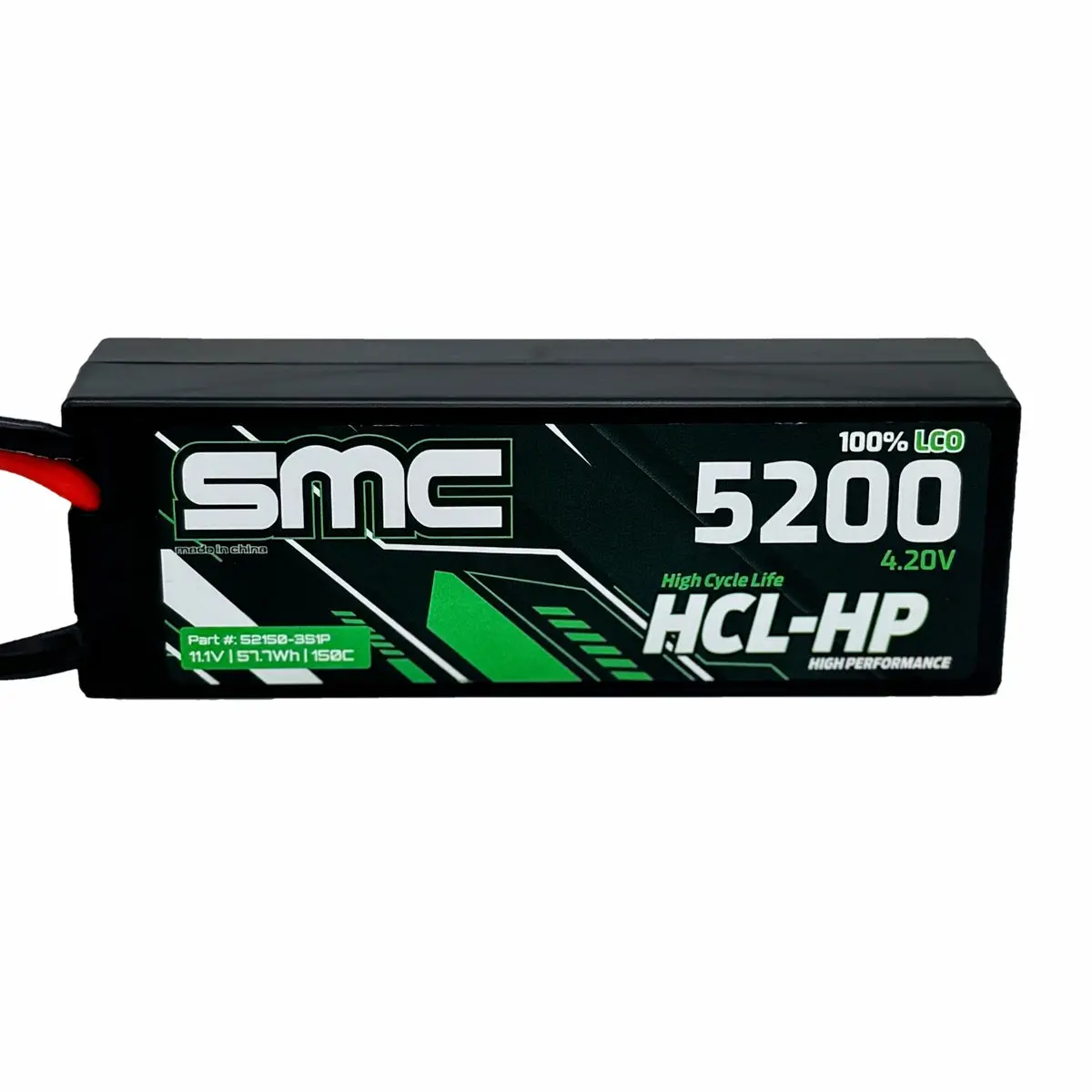 Hcl-Hp 7.4V 2S Hardcase Lipo Battery, 5200Mah 150C W/ Xt60 1
