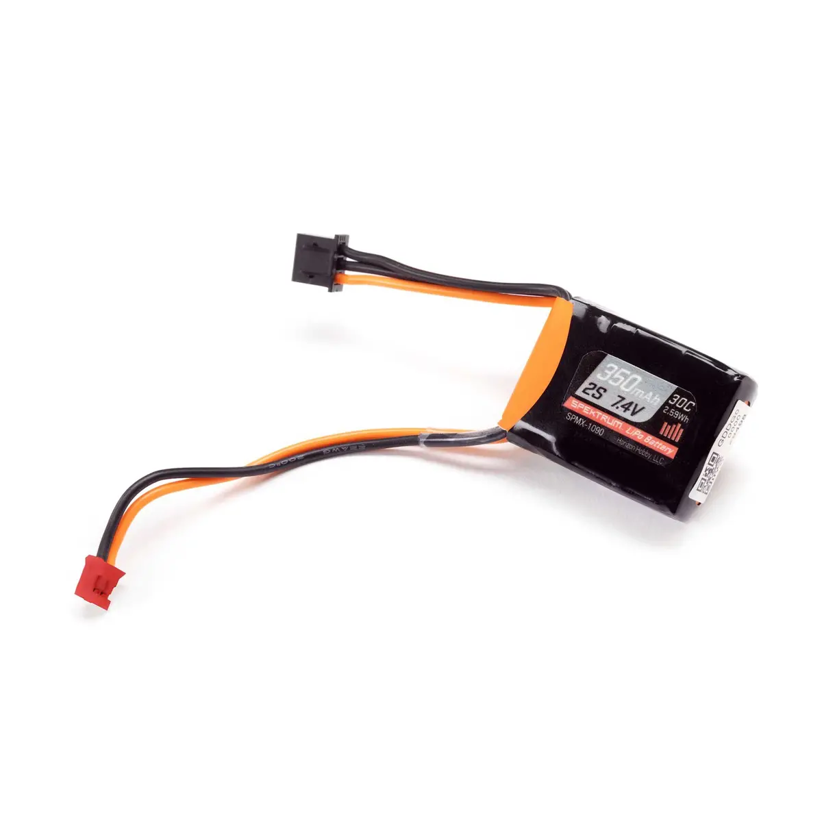 Ph2.0 7.4V 2S Lipo Battery, 350Mah 30C 1