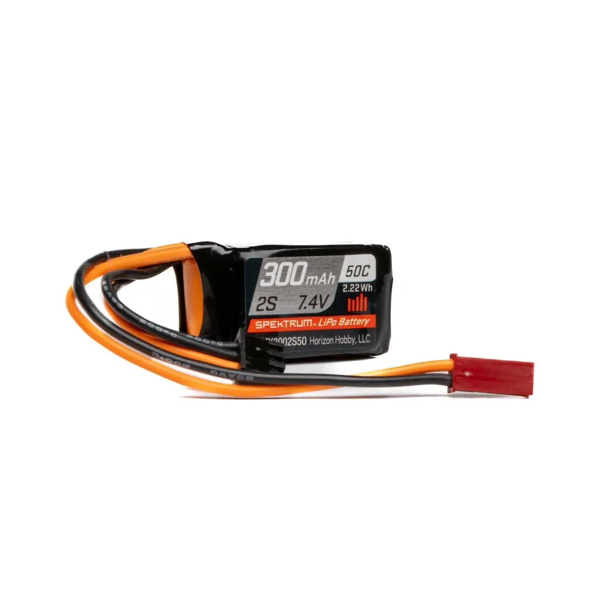 Jst-Rcy 2S 7.4V Lipo Battery, 50C 300Mah 1