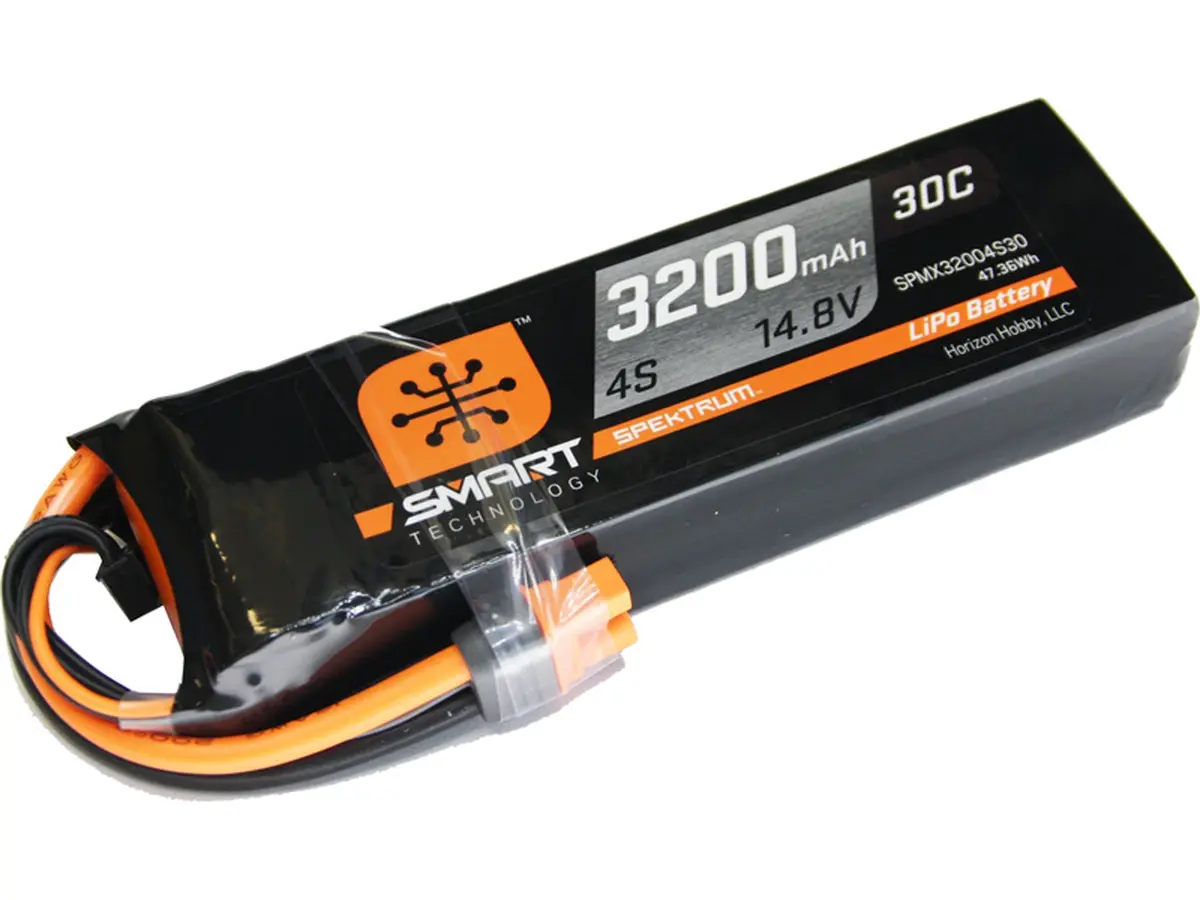 Smart 4S 14.8V Lipo Battery, 30C 3200Mah, Ic3 1