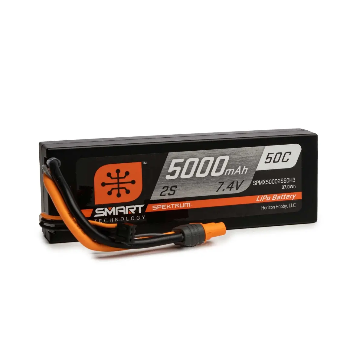 Ic3 2S 7.4V Smart Hardcase Lipo Battery, 50C 5000Mah 1