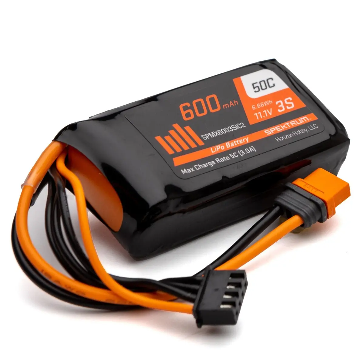 Ic2 3S 11.1V Lipo Battery, 50C 600Mah 1