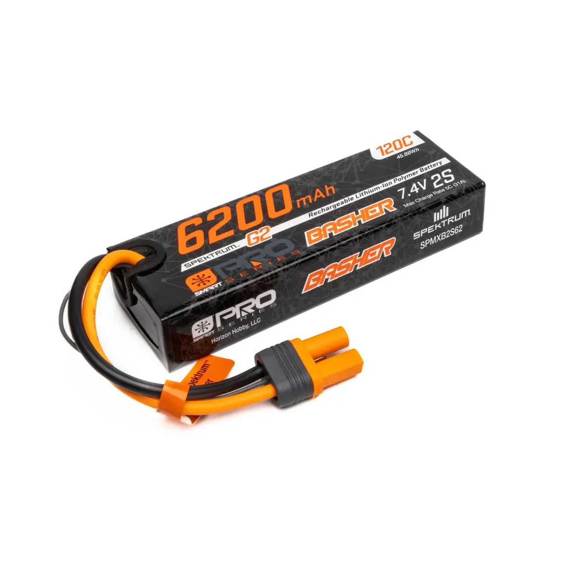 Ic5 2S 7.4V Lipo Battery, 120C 6200Mah 1