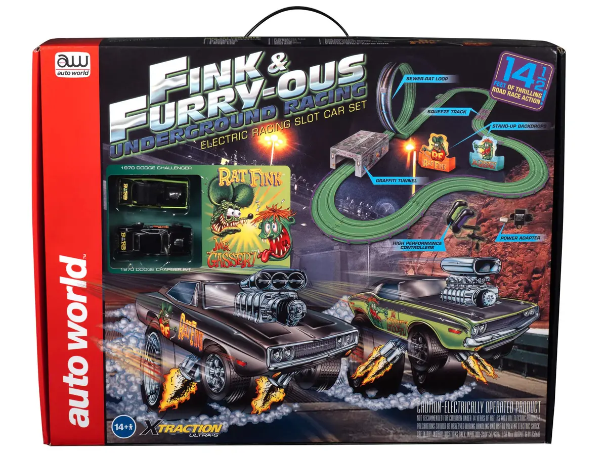 Auto World 14' Rat Fink Fink & Furry-Ous Underground Racing 1