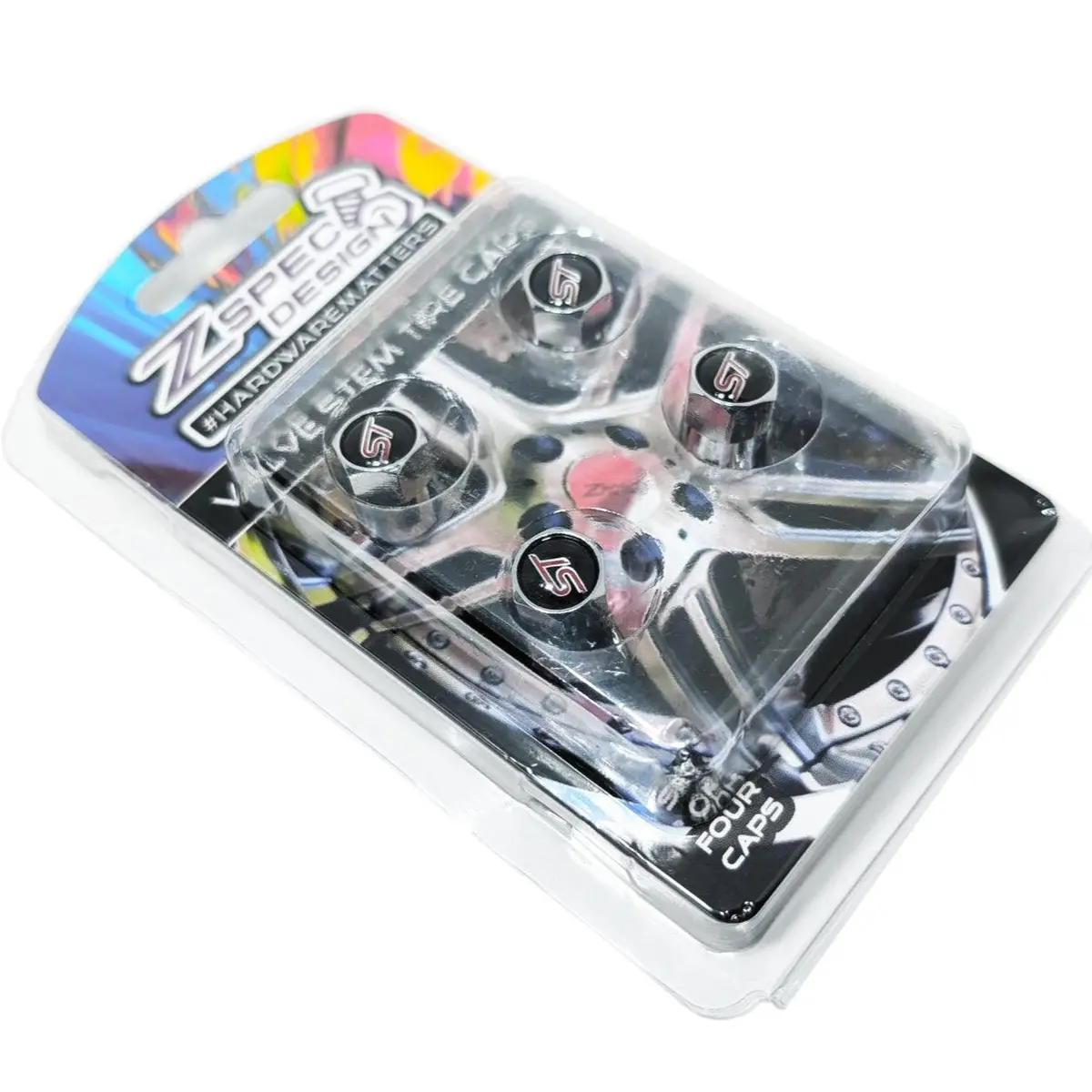 Chrome Valve Stem Tire Caps, "St" Style, For Focus, Fiesta Others 2