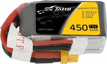 Tattu Li-Po 75C 11.1V 450Mah 3S1p Xt30 Short By Tattu Li-Po 1