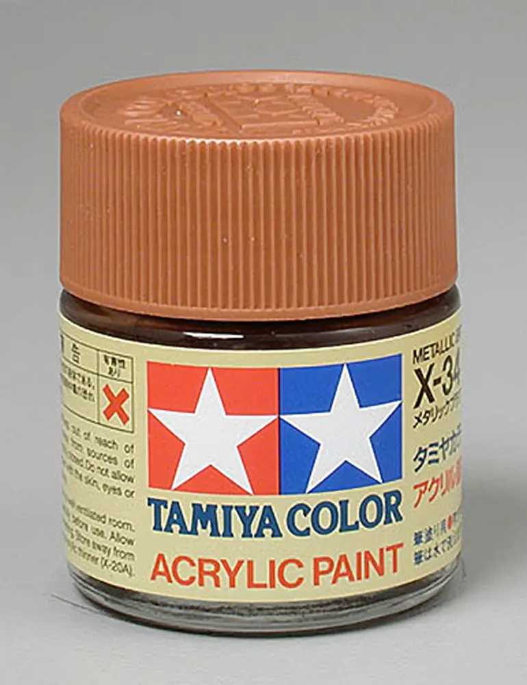 X-34 Acrylic Paint, Metallic Brown, 3/4 Oz 1