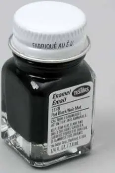 Enamel 1/4 Oz Flat Black 1