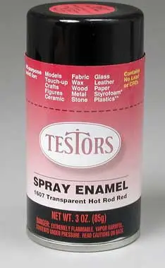 Testors 1607 Spray 3Oz Hot Rod Red 1