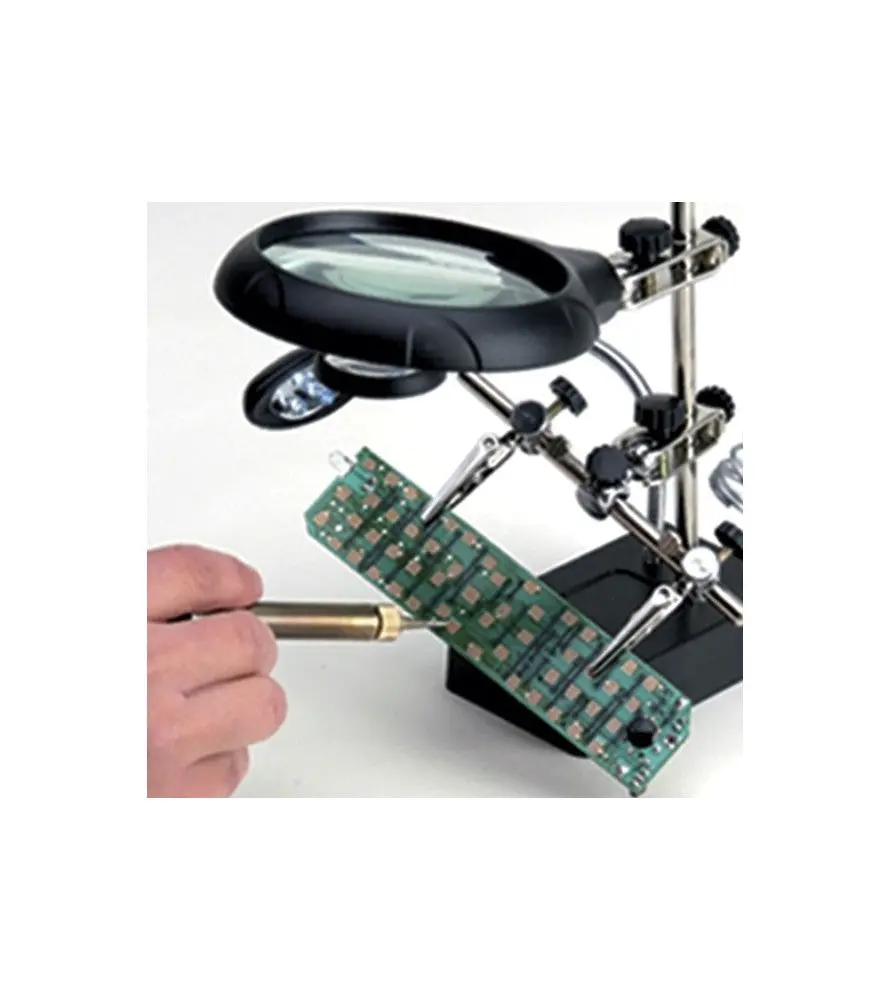 Artesania Latina 27022 Third Hand With 3 Magnifying Glasses And 5 Led Lights 2
