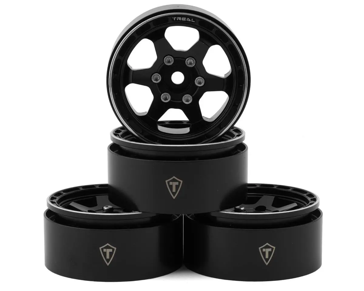 Type H 1.9" 6-Spoke Beadlock Wheels, Black (4) 1