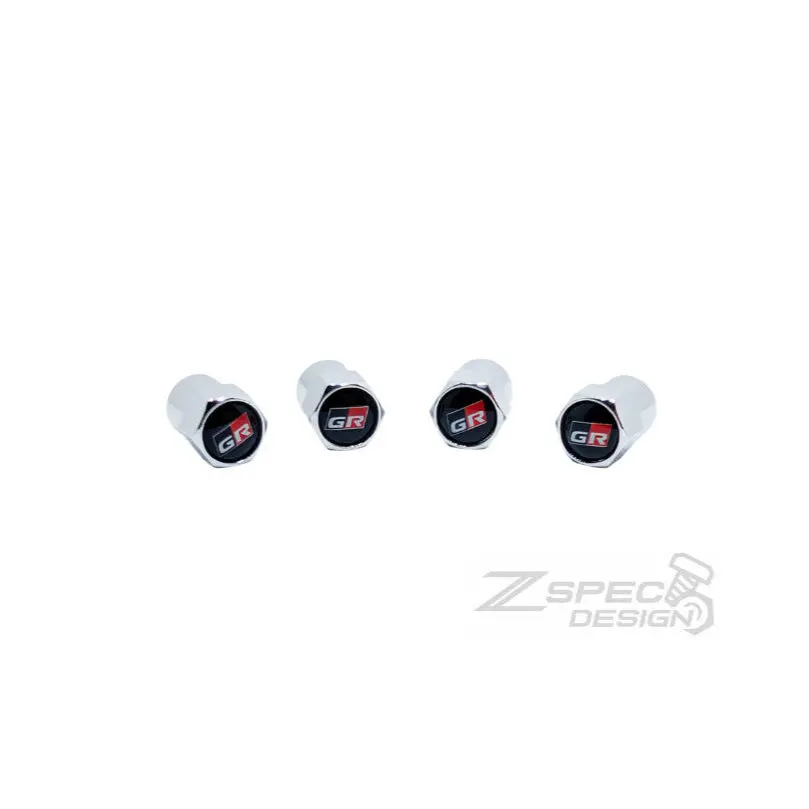 Chrome Valve Stem Tire Caps, "Gr" Style - Corolla, Supra 1