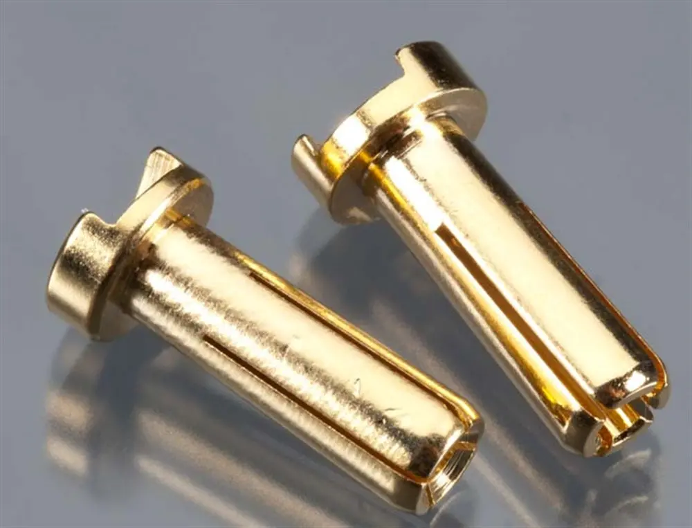 Male Bullet Connector, 4Mm/14Mm, Low Profile, Gold 1